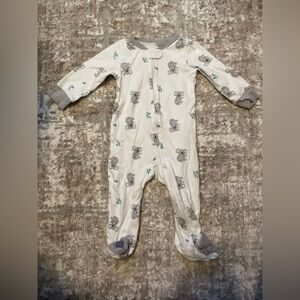 Carter's White and Gray Koala Footie size 6/9M